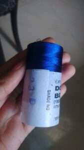 Dark blue silk thread 23D Double bell