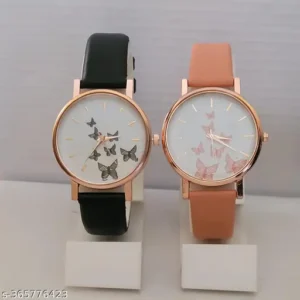Combo pack of 2 leather watches