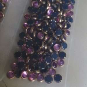 Framed kundans round light pink 4mm glass kundans