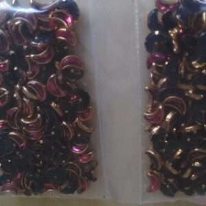 Half moon peach pink glossy kundans