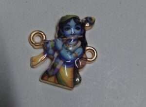Rakhi 3D charm metal - RMC3D4 - Shree Krishna with flute