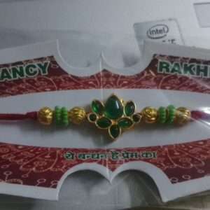 Lotus kundan rakhi