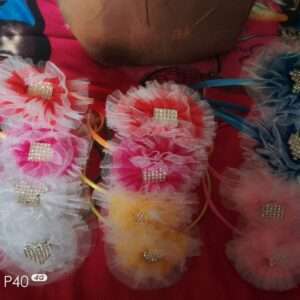 Satin hairband with flower