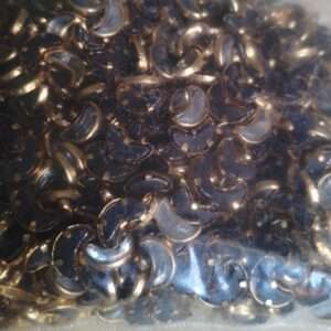 Framed Kundans Moon Shape white