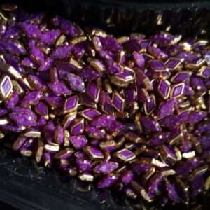 Framed Kundans diamond shape matt 8mm