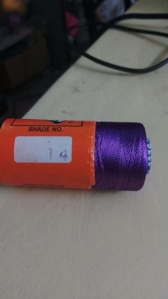 Dark violet silk thread 14 bell brand