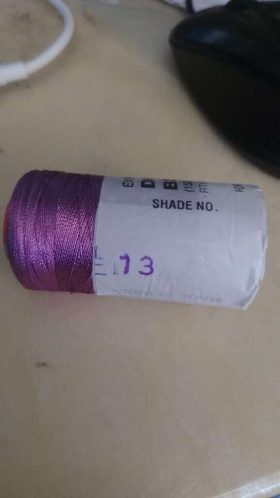 Violet silk thread 13 double bell brand