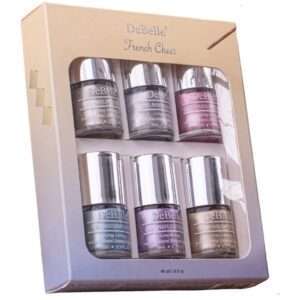 DeBelle French Cheer chrome nail polish combo for glossy, long-lasting nails
