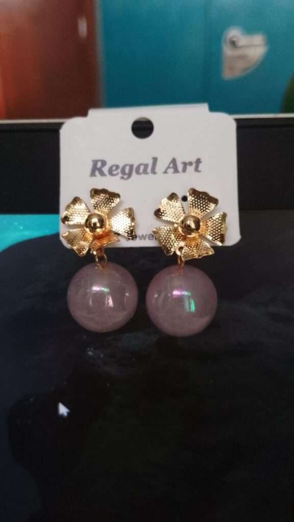 Flower stud bead errings