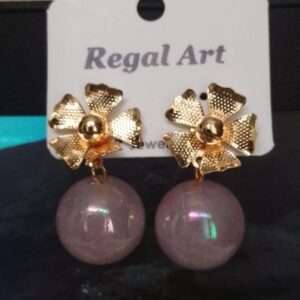 Flower stud bead errings