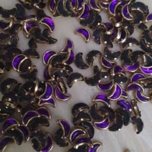 Half moon purple glossy kundans – 10g