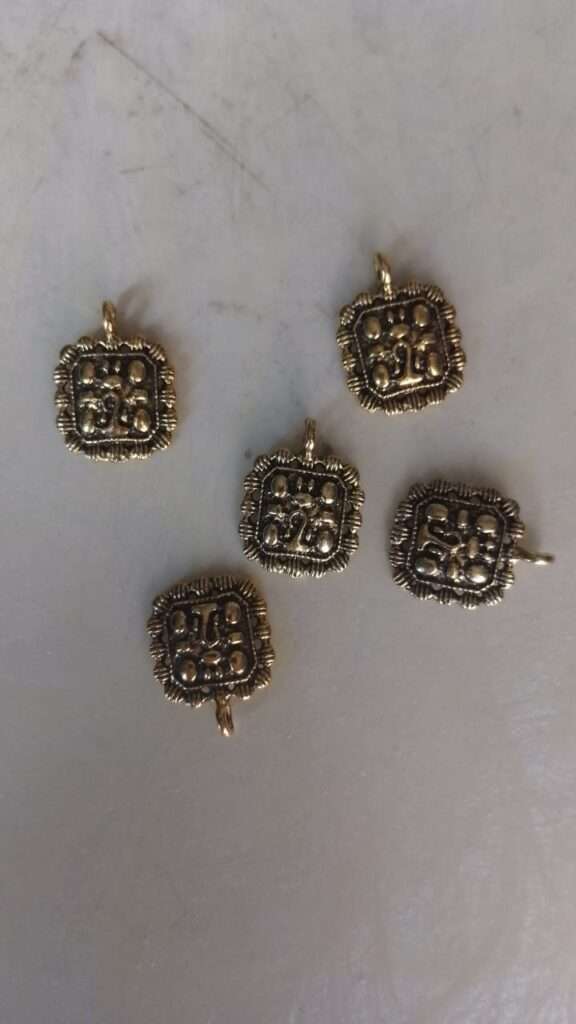 Antique square charms