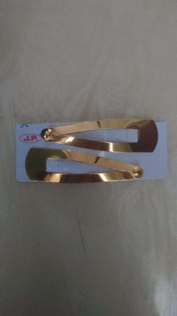 Golden metal tic tac clips - 1 pair