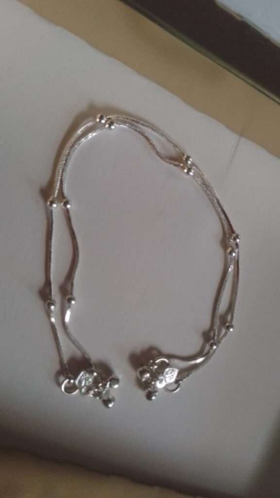 Silver anklets