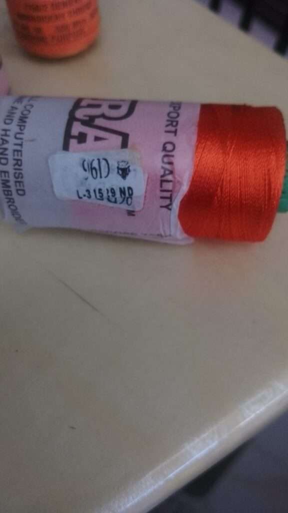 Orange silk thread 96D Raj brand