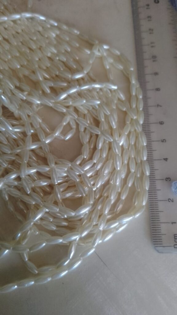 Rice grain pearl beads 7mm