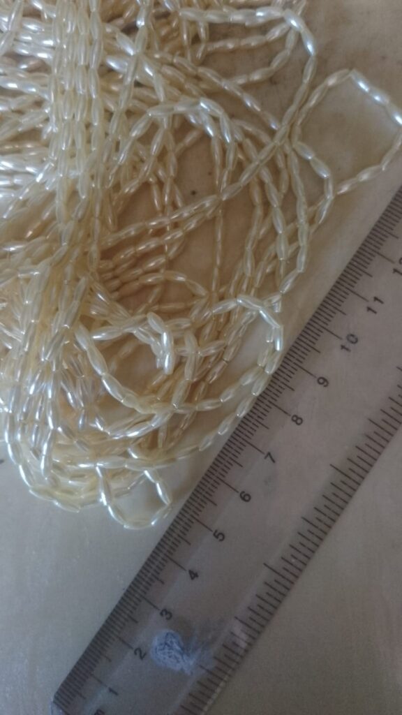 Rice grain pearl beads 5mm length - 200 beads