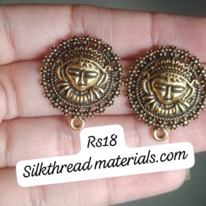 Antique Studs - goddess - 1pair