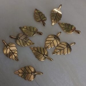 Antique leaf charms
