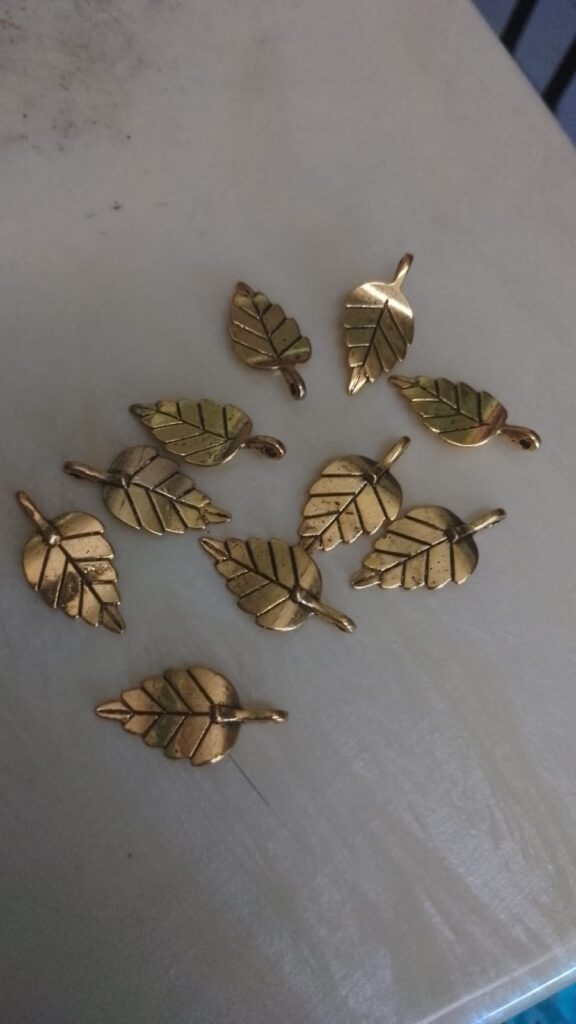 Antique leaf charms