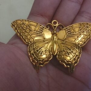 Antique gold butterfly pendant