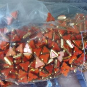 Triangle Kundans Matt Light orange- 10 grams