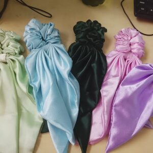 Bow scrunchies combo - 5 colours