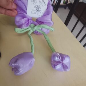 Lavender tulip scrunchies