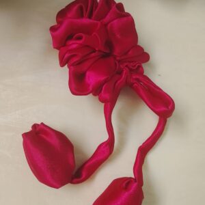 Maroon tulip scrunchie