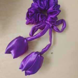 Violet tulip scrunchies