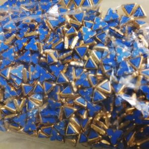 Triangle Kundans Matt dark blue