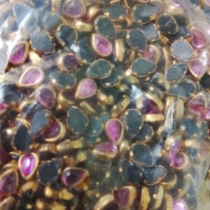 Light Pink thilak shape glass kundans 6mm
