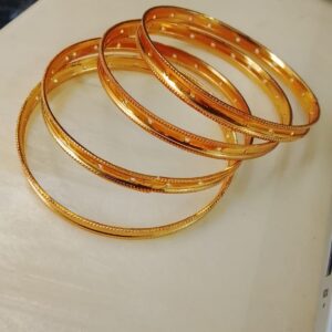 Metal base bangles with holes