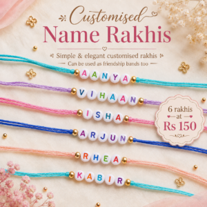 Customised name beads rakhi or friendship bands