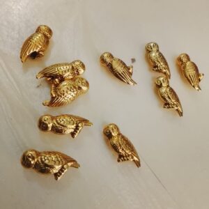 Antique gold Owl beads