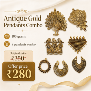 Antique gold pendants combo