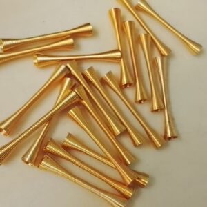 Long gold beads cone shape at ends