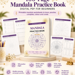Mandala Practice Book Printable Workbook Poster